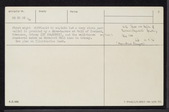 Gleann Udalain, NG82NE 14, Ordnance Survey index card, page number 2, Verso