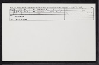 Conchra, NG82NE 22, Ordnance Survey index card, Recto