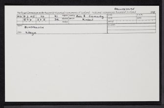 Bundalloch, NG82NE 26, Ordnance Survey index card, Recto
