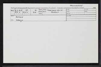 Dornie, NG82NE 27, Ordnance Survey index card, Recto