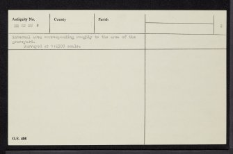 Kirkton, Grave Yard, NG82NW 8, Ordnance Survey index card, page number 2, Verso