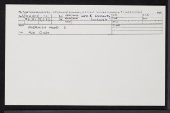 Avernish Wood, NG82NW 12, Ordnance Survey index card, Recto