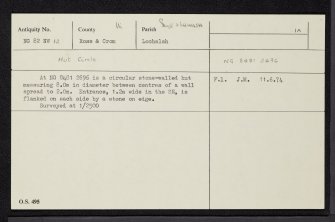 Avernish Wood, NG82NW 12, Ordnance Survey index card, Recto