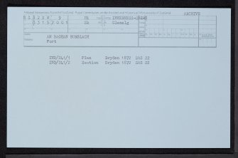 Am Baghan Burblach, NG82SW 9, Ordnance Survey index card, Recto