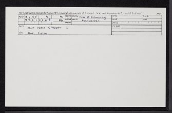 Allt Nan Carnan, NG84SE 4, Ordnance Survey index card, Recto