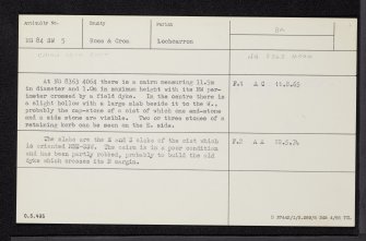 Carn Nam Fiedh, Kishorn, NG84SW 5, Ordnance Survey index card, Recto