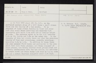 Sidheann Donn, NG87NW 12, Ordnance Survey index card, Recto