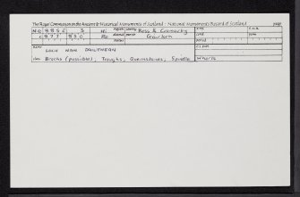 Loch Nan Dailthean, NG88SE 3, Ordnance Survey index card, Recto