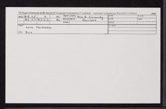 Loch Thurnaig, NG88SE 4, Ordnance Survey index card, Recto