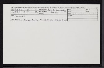 Poolewe, NG88SE 5, Ordnance Survey index card, Recto