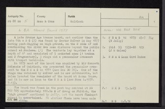 Poolewe, NG88SE 5, Ordnance Survey index card, page number 1, Recto