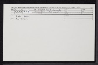 Glen Shiel, NG91NE 1, Ordnance Survey index card, Recto