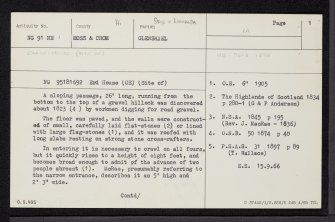 Glen Shiel, NG91NE 1, Ordnance Survey index card, page number 1, Recto