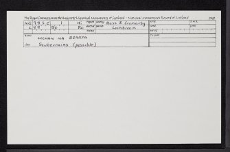 Lochan Na Bearta, NG98SE 1, Ordnance Survey index card, Recto