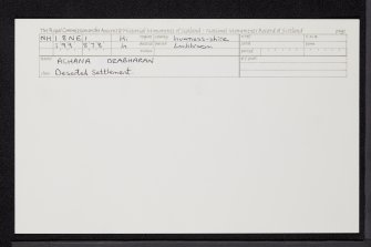 Achana Deabharan, NH18NE 1, Ordnance Survey index card, Recto