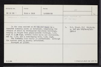 Inverlael, NH18NE 9, Ordnance Survey index card, page number 1, Recto