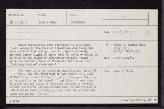 Achindrean, NH18SE 4, Ordnance Survey index card, Recto