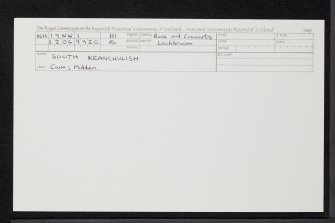 South Keanchulish, NH19NW 1, Ordnance Survey index card, Recto