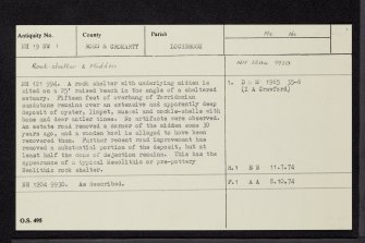 South Keanchulish, NH19NW 1, Ordnance Survey index card, Recto