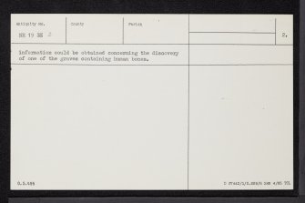 Leckmelm Farm, NH19SE 2, Ordnance Survey index card, page number 2, Verso