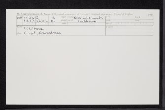 Ullapool, NH19SW 2, Ordnance Survey index card, Recto