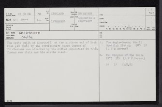 Abertarff, NH30NE 13, Ordnance Survey index card, page number 1, Recto