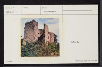 Invergarry Castle, NH30SW 2, Ordnance Survey index card, Recto