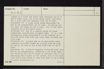 Whitebridge, NH41NE 2, Ordnance Survey index card, page number 4, Verso