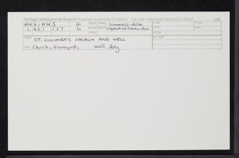 Invermoriston, St Columba's Church, Well And Graveyard, NH41NW 3, Ordnance Survey index card, Recto