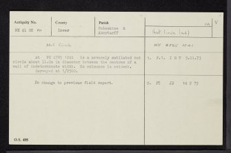 Ardochy, NH41SE 10, Ordnance Survey index card, Recto