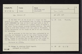 Whitebridge, NH41SE 14, Ordnance Survey index card, Recto