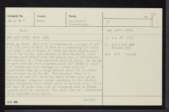 An Torr, NH42NE 1, Ordnance Survey index card, page number 1, Recto