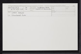 Carn Daley, NH43SE 1, Ordnance Survey index card, Recto