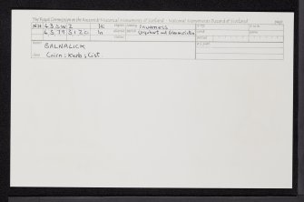 Balnalick, NH43SW 2, Ordnance Survey index card, Recto