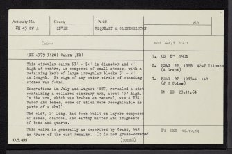 Balnalick, NH43SW 2, Ordnance Survey index card, Recto