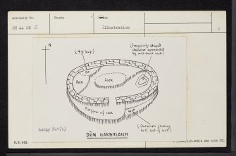 Dun Garbhlaich, NH44NE 5, Ordnance Survey index card, page number 2, Verso