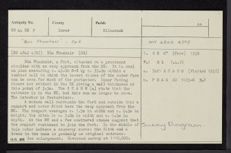 Dun Fhamhair, NH44NE 7, Ordnance Survey index card, Recto