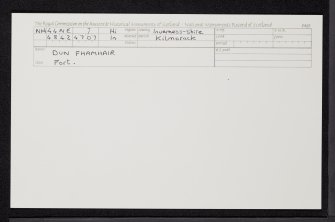 Dun Fhamhair, NH44NE 7, Ordnance Survey index card, Recto
