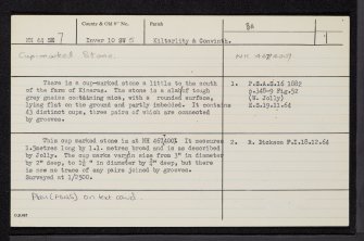 Kinerras, NH44SE 7, Ordnance Survey index card, Recto