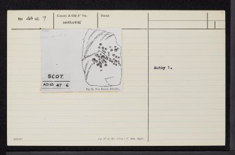 Kinerras, NH44SE 7, Ordnance Survey index card, Verso