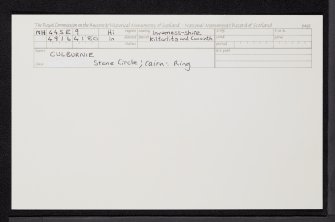Culburnie, NH44SE 9, Ordnance Survey index card, Recto