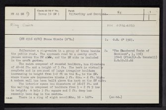 Culburnie, NH44SE 9, Ordnance Survey index card, page number 1, Recto