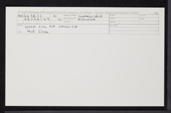 Loch Cuil Na Caillich, NH44SE 11, Ordnance Survey index card, Recto