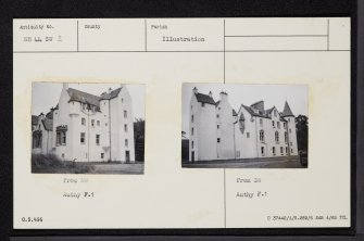 Erchless Castle, NH44SW 2, Ordnance Survey index card, Recto