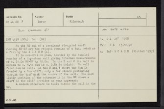 Aigas, NH44SW 3, Ordnance Survey index card, Recto