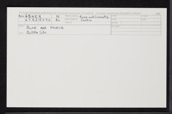 Blar Na Pairce, NH45NE 8, Ordnance Survey index card, Recto