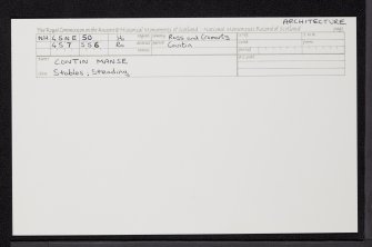 Contin, Manse, NH45NE 50, Ordnance Survey index card, Recto