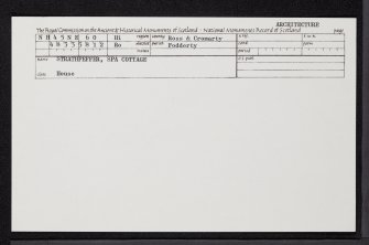 Strathpeffer, Spa Cottage, NH45NE 60, Ordnance Survey index card, Recto