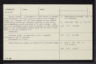 Achilty, NH45NW 1, Ordnance Survey index card, page number 2, Verso