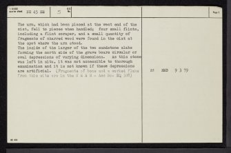 Easter Moy, NH45SE 5, Ordnance Survey index card, page number 2, Verso